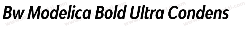 Bw Modelica Bold Ultra Condensed字体转换